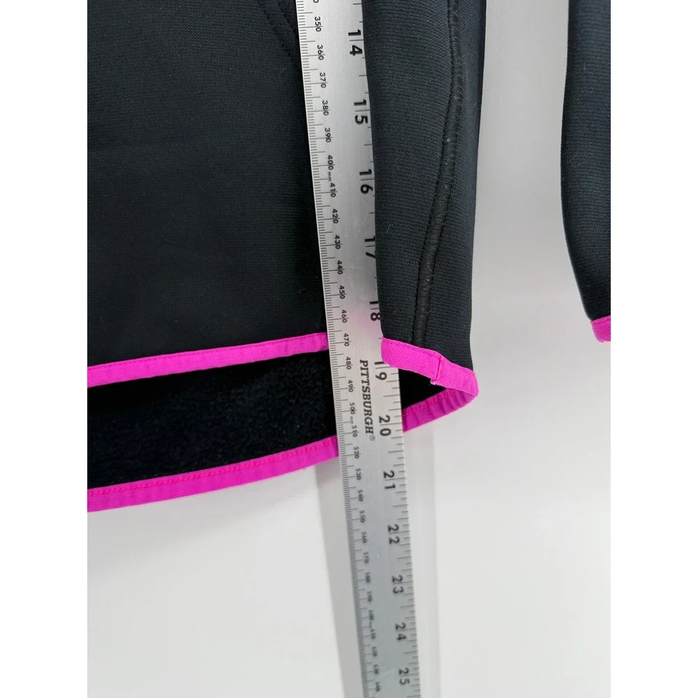 Under Armour ColdGear Hoodie Youth Small Polyester Black Pink Logo Gorpcore
